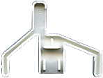 3-3813 White AB Pivot Shower Screen Handle End Cap